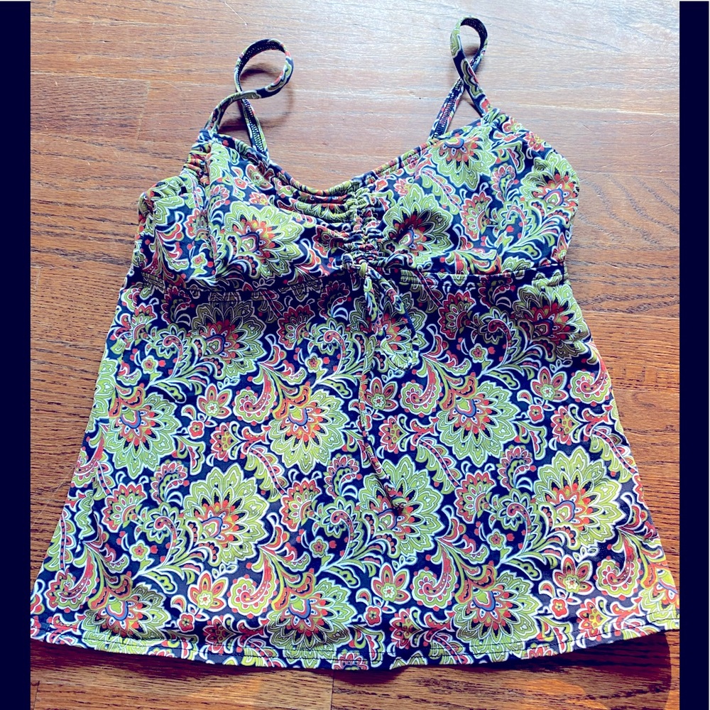 Land’s End Chlorine Resistant Tankini Top sz 2